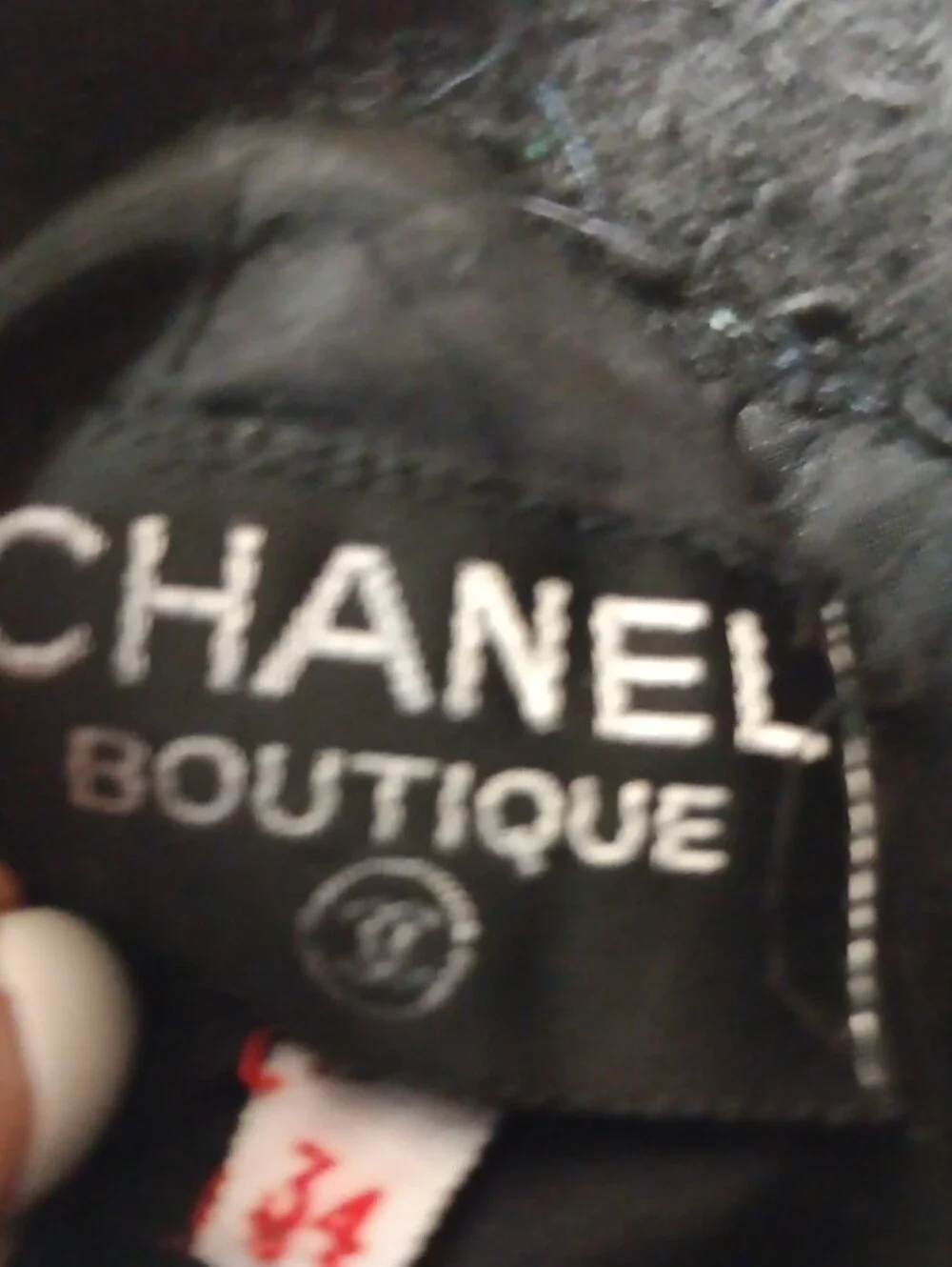 CHANEL Black Tweed Pencil Skirt